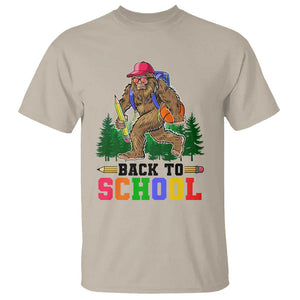 Funny Back To School Bigfoot T Shirt Backpack Pencil Basketball TS11 Sand Print Your Wear