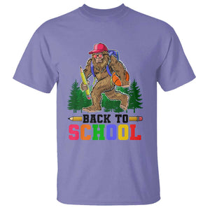 Funny Back To School Bigfoot T Shirt Backpack Pencil Basketball TS11 Violet Print Your Wear