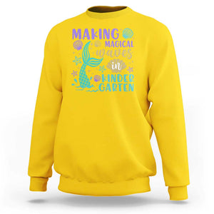 Making Magical Waves In Kindergarten Sweatshirt Mythical Mermaid Seashell Starfish TS11 Daisy Print Your Wear