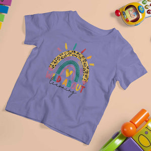 Back To School T Shirt For Kid Wild About Learning Leopard Rainbow TS11 Violet Print Your Wear