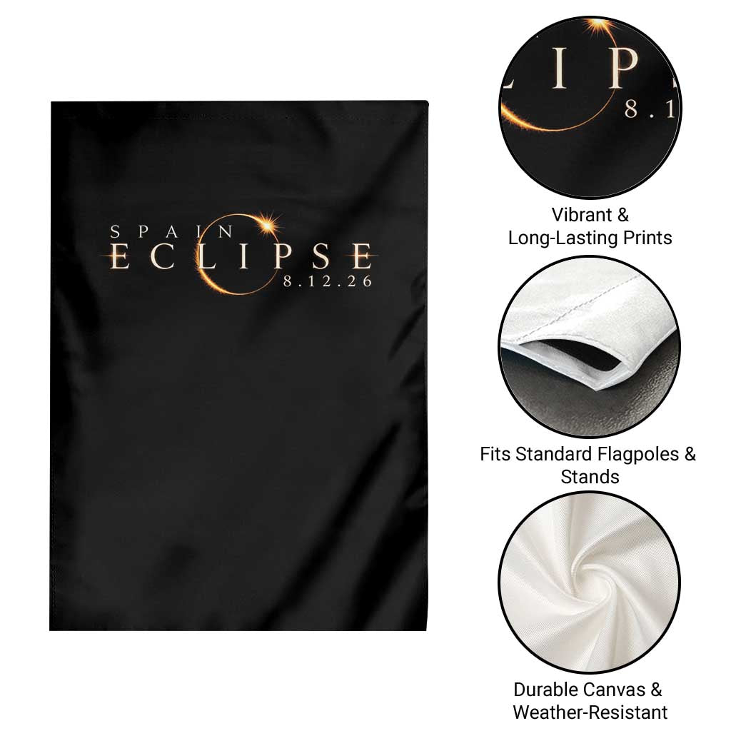 Spain Solar Eclipse 2026 Garden Flag August 12 2026 Total Eclipse TS11 Print Your Wear