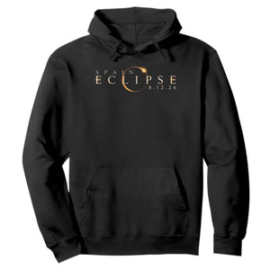 Spain Solar Eclipse 2026 Hoodie August 12 2026 Total Eclipse TS11 Black Print Your Wear