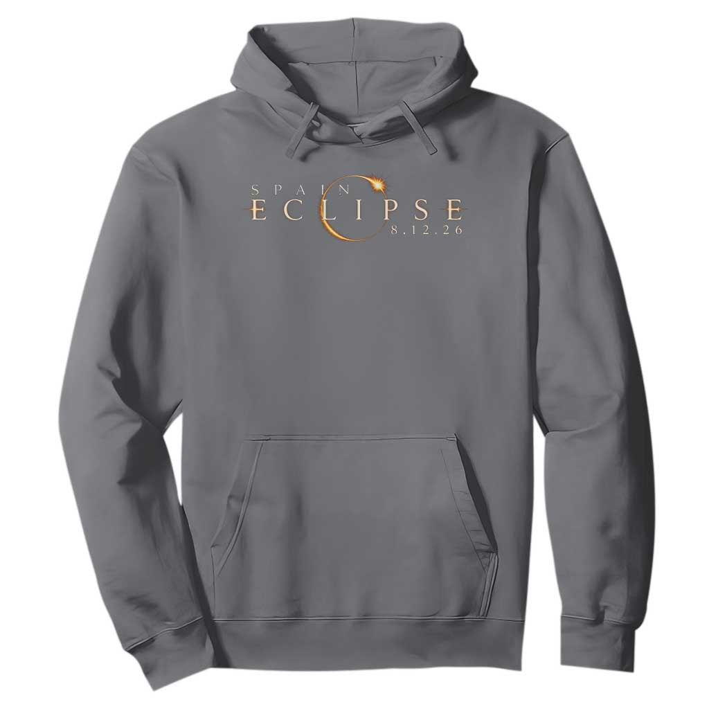 Spain Solar Eclipse 2026 Hoodie August 12 2026 Total Eclipse TS11 Charcoal Print Your Wear