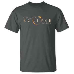 Spain Solar Eclipse 2026 T Shirt August 12 2026 Total Eclipse TS11 Dark Heather Print Your Wear
