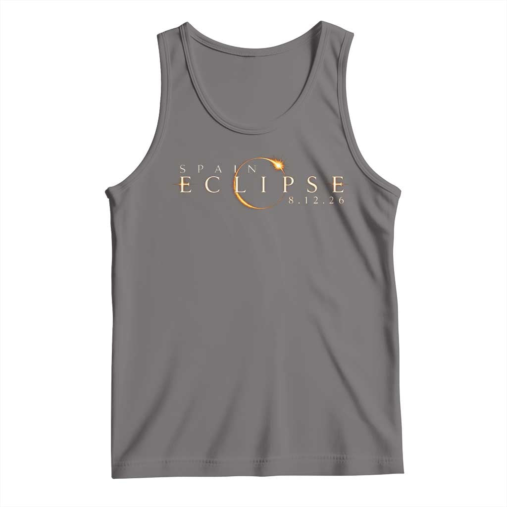 Spain Solar Eclipse 2026 Tank Top August 12 2026 Total Eclipse TS11 Deep Heather Print Your Wear