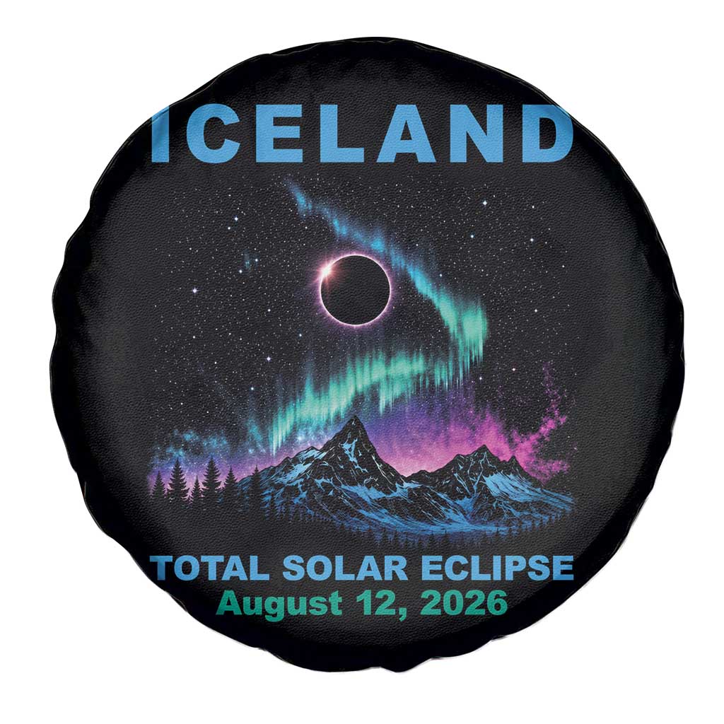 Iceland Total Solar Eclipse 2026 Spare Tire Cover August 12 Eclipse Totality Chaser Aurora Northern Lights TS11 Print Your Wear