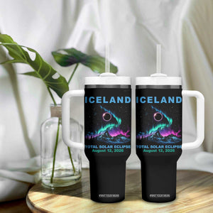 Iceland Total Solar Eclipse 2026 Tumbler With Handle August 12 Eclipse Totality Chaser Aurora Northern Lights TS11 Print Your Wear