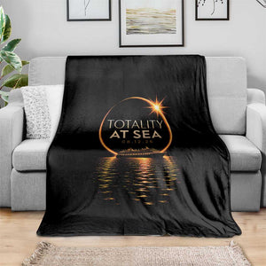 Total Solar Eclipse At Sea 2026 Throw Blanket Totality Eclipse Cruise TS11 Print Your Wear