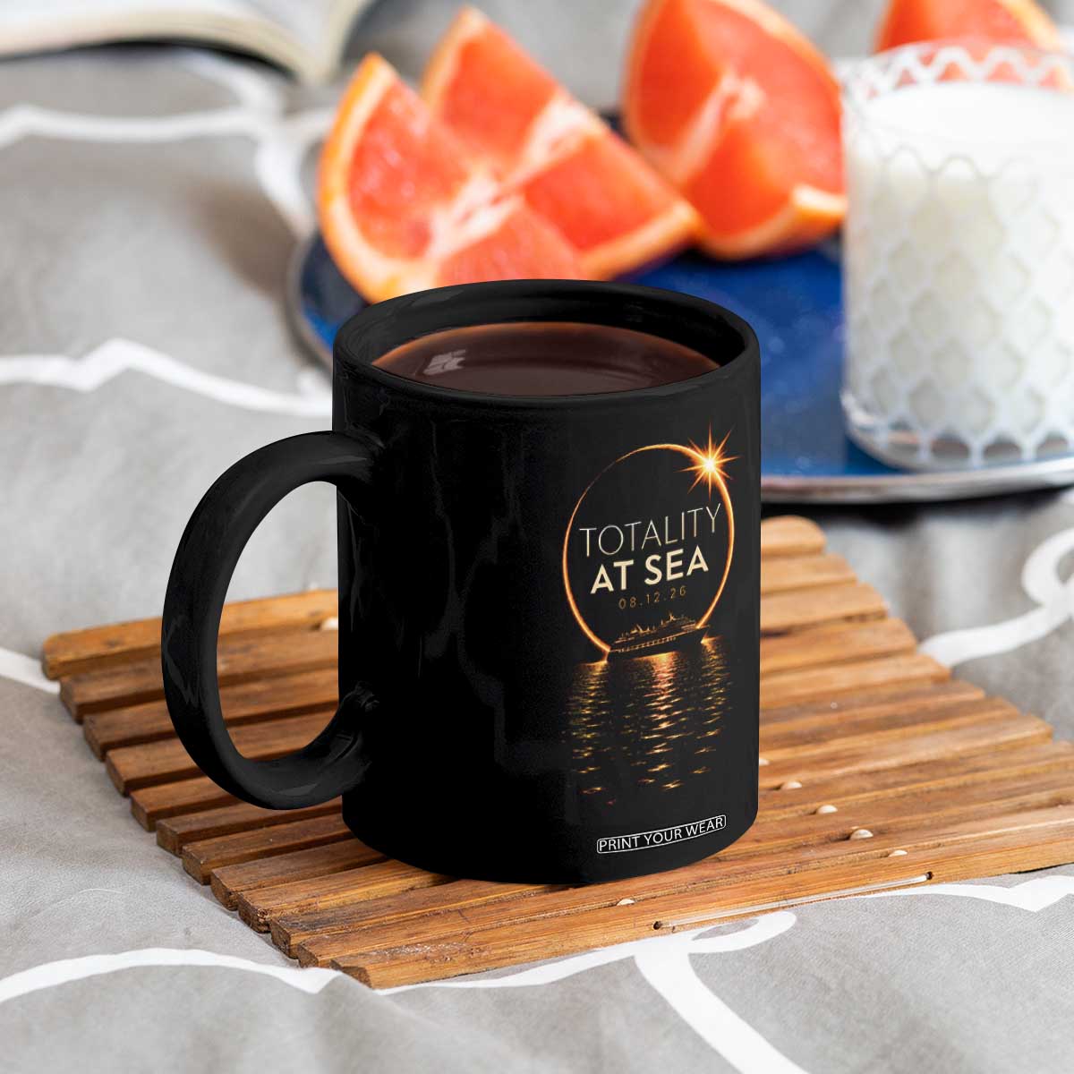 Total Solar Eclipse At Sea 2026 Coffee Mug Totality Eclipse Cruise TS11 Print Your Wear