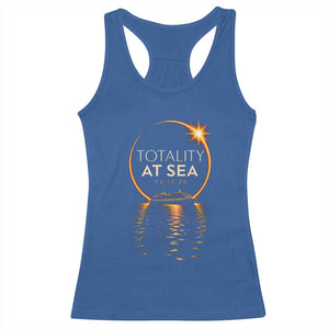 Total Solar Eclipse At Sea 2026 Racerback Tank Top Totality Eclipse Cruise TS11 Royal Blue Print Your Wear