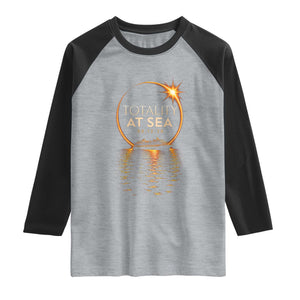 Total Solar Eclipse At Sea 2026 Raglan Shirt Totality Eclipse Cruise TS11 Heather Gray Black Print Your Wear