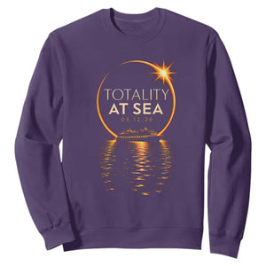 Total Solar Eclipse At Sea 2026 Sweatshirt Totality Eclipse Cruise TS11 Purple Print Your Wear