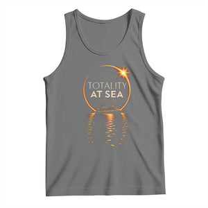 Total Solar Eclipse At Sea 2026 Tank Top Totality Eclipse Cruise TS11 Black Heather Print Your Wear