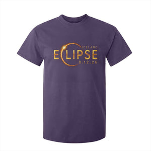 Iceland Eclipse 2026 T Shirt For Kid August 12 26 Solar Eclipse Totality TS11 Purple Print Your Wear