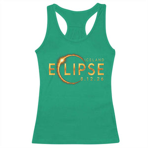 Iceland Eclipse 2026 Racerback Tank Top August 12 26 Solar Eclipse Totality TS11 Irish Green Print Your Wear