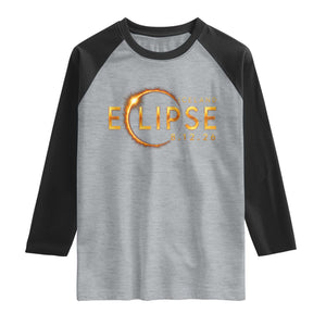 Iceland Eclipse 2026 Raglan Shirt August 12 26 Solar Eclipse Totality TS11 Heather Gray Black Print Your Wear