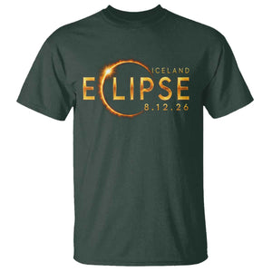 Iceland Eclipse 2026 T Shirt August 12 26 Solar Eclipse Totality TS11 Dark Forest Green Print Your Wear