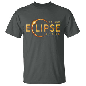 Iceland Eclipse 2026 T Shirt August 12 26 Solar Eclipse Totality TS11 Dark Heather Print Your Wear