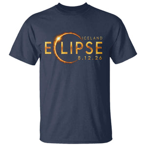 Iceland Eclipse 2026 T Shirt August 12 26 Solar Eclipse Totality TS11 Navy Print Your Wear
