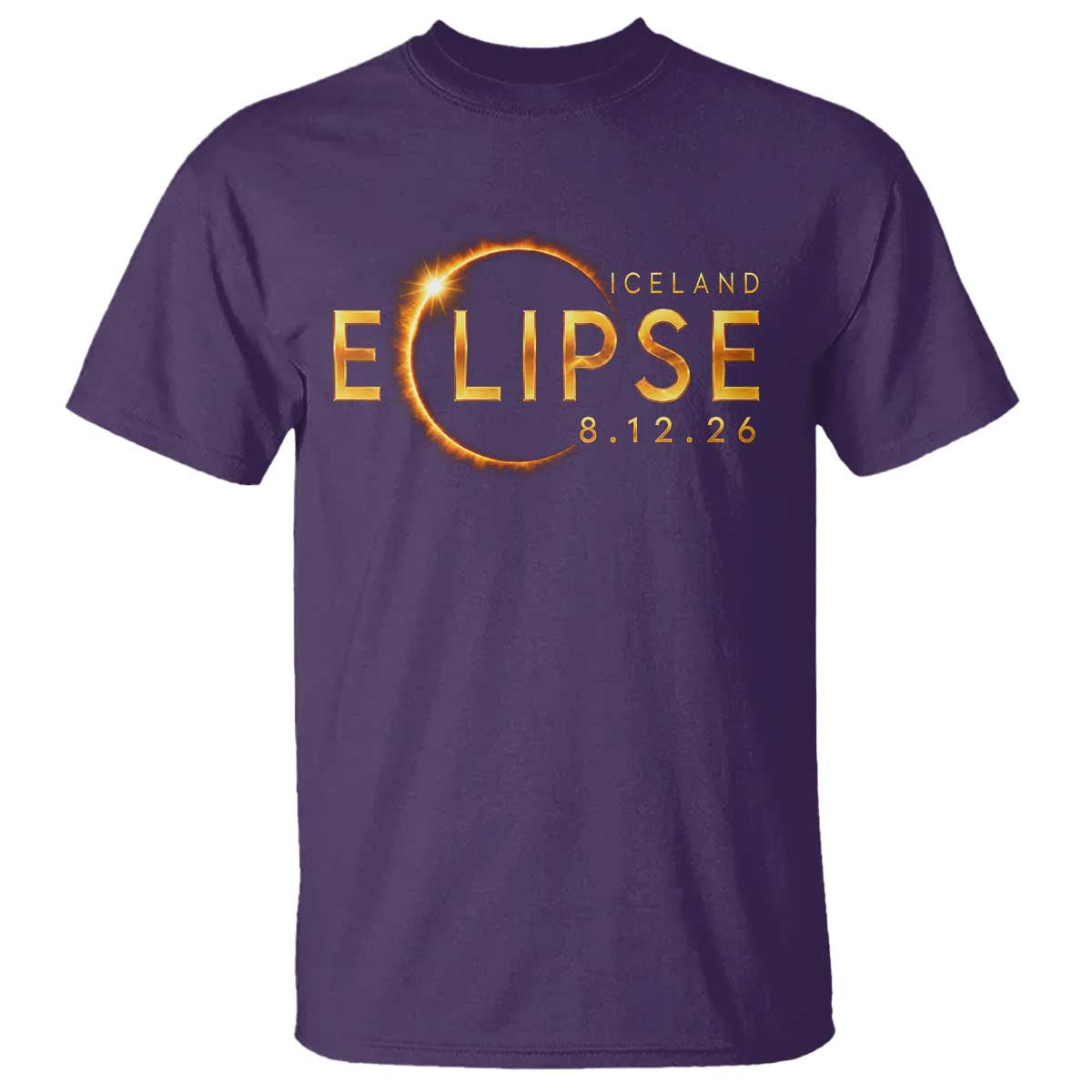 Iceland Eclipse 2026 T Shirt August 12 26 Solar Eclipse Totality TS11 Purple Print Your Wear