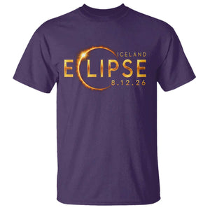 Iceland Eclipse 2026 T Shirt August 12 26 Solar Eclipse Totality TS11 Purple Print Your Wear