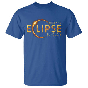 Iceland Eclipse 2026 T Shirt August 12 26 Solar Eclipse Totality TS11 Royal Blue Print Your Wear