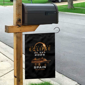 Spain Total Solar Eclipse 2026 At Sea Cruise Garden Flag TS11 Print Your Wear