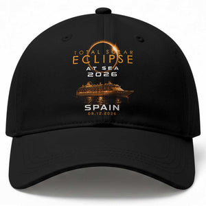 Spain Total Solar Eclipse 2026 At Sea Cruise Baseball Cap TS11 Print Your Wear