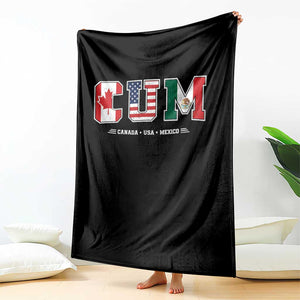 CUM Canada USA Mexico Patriotic Soccer Fans Throw Blanket TS11 Print Your Wear