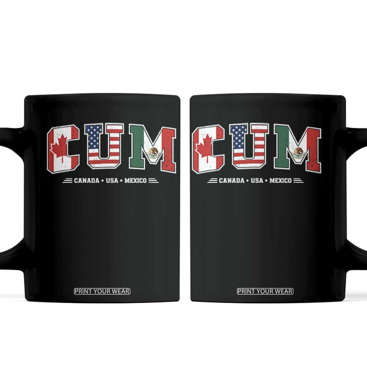 CUM Canada USA Mexico Patriotic Soccer Fans Coffee Mug TS11 Black Print Your Wear