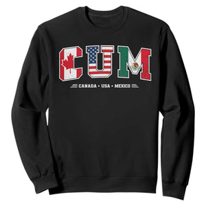 CUM Canada USA Mexico Patriotic Soccer Fans Sweatshirt TS11 Black Print Your Wear