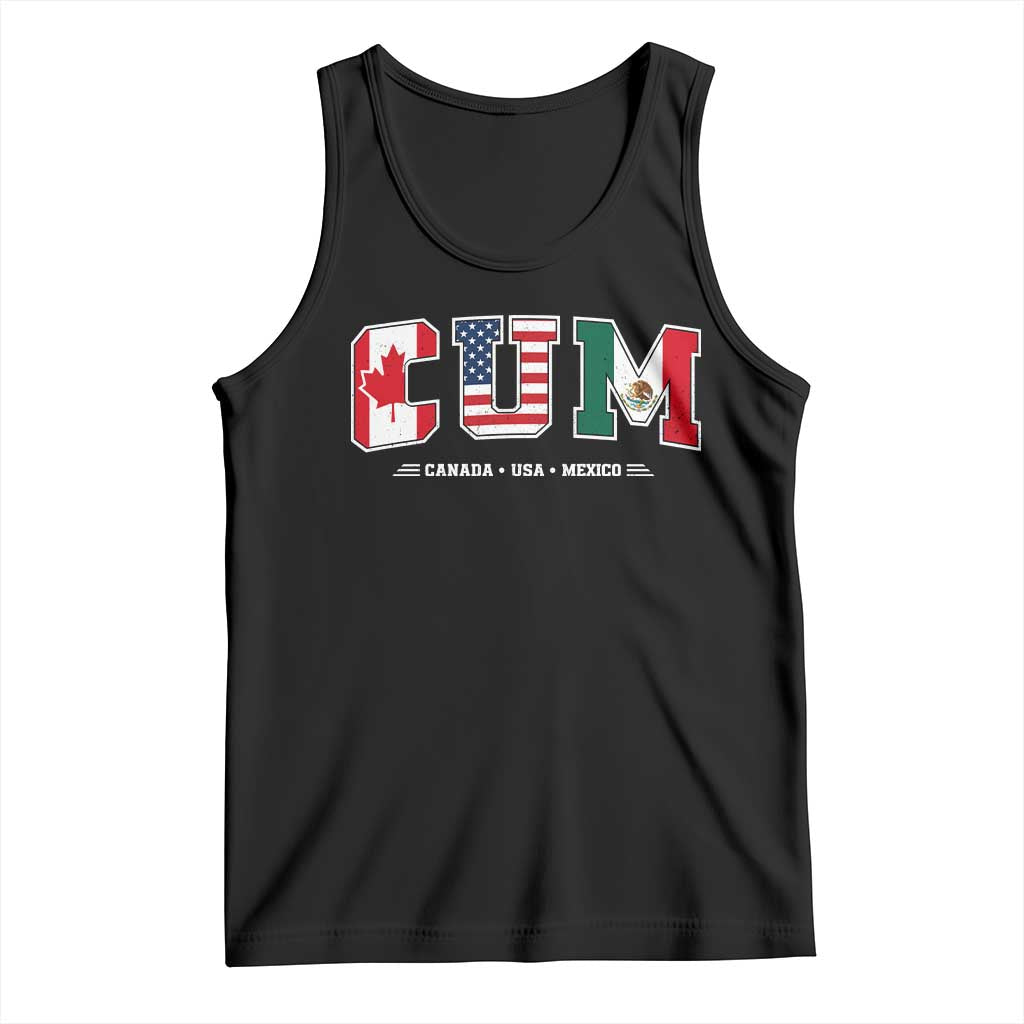CUM Canada USA Mexico Patriotic Soccer Fans Tank Top TS11 Black Print Your Wear