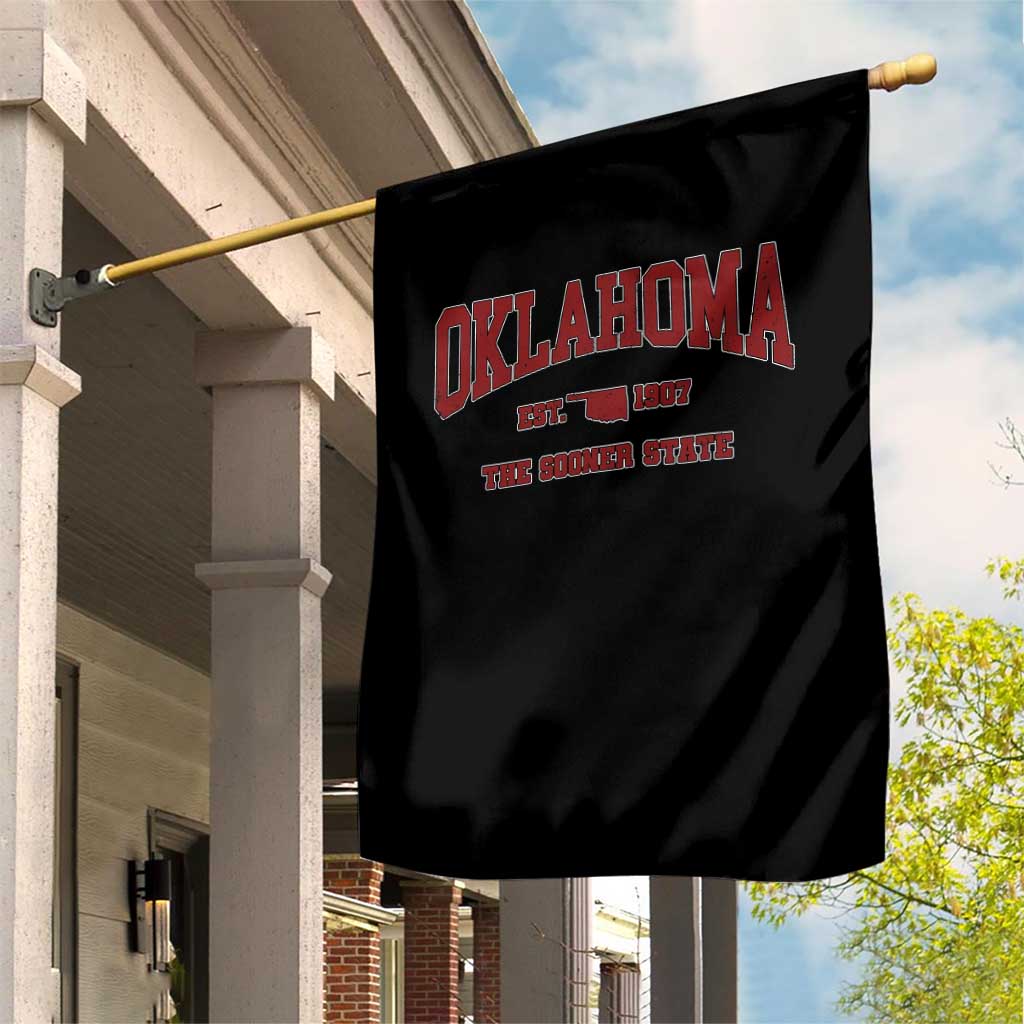 Oklahoma Sports Throwback Design Jersey Style Garden Flag TS11 Print Your Wear