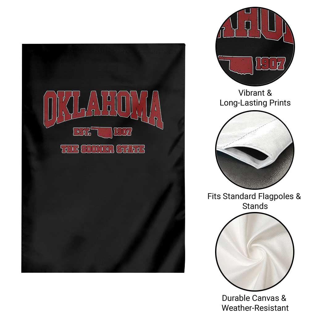 Oklahoma Sports Throwback Design Jersey Style Garden Flag TS11 Print Your Wear