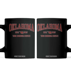 Oklahoma Sports Throwback Design Jersey Style Coffee Mug TS11 Black Print Your Wear