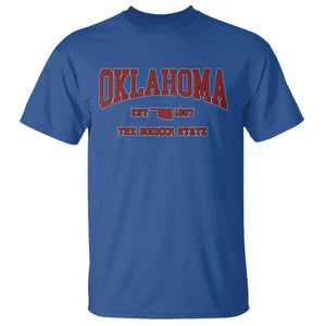 Oklahoma The Sooner State Sports Throwback Design Jersey Style T Shirt TS11 Royal Blue Print Your Wear