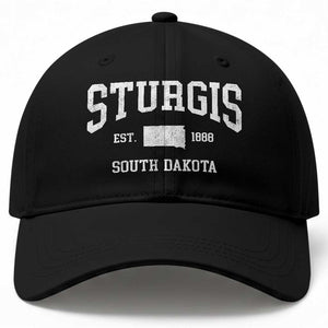 Sturgis South Dakota Est 1888 Baseball Cap Vintage SD State Map Pride TS11 Print Your Wear