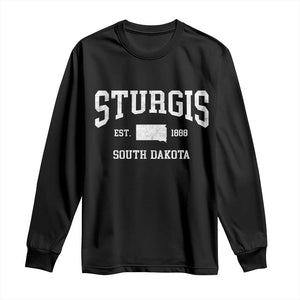 Sturgis South Dakota Est 1888 Long Sleeve Shirt Vintage SD State Map Pride TS11 Black Print Your Wear