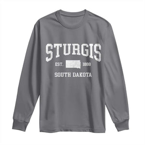 Sturgis South Dakota Est 1888 Long Sleeve Shirt Vintage SD State Map Pride TS11 Charcoal Print Your Wear