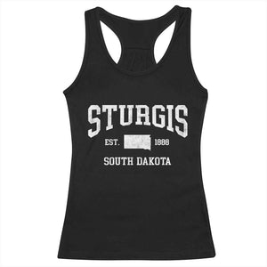Sturgis South Dakota Est 1888 Racerback Tank Top Vintage SD State Map Pride TS11 Black Print Your Wear