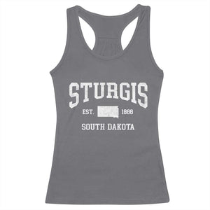 Sturgis South Dakota Est 1888 Racerback Tank Top Vintage SD State Map Pride TS11 Charcoal Print Your Wear