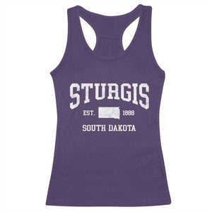 Sturgis South Dakota Est 1888 Racerback Tank Top Vintage SD State Map Pride TS11 Purple Print Your Wear