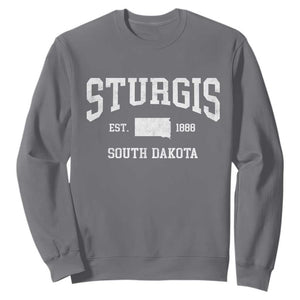 Sturgis South Dakota Est 1888 Sweatshirt Vintage SD State Map Pride TS11 Charcoal Print Your Wear