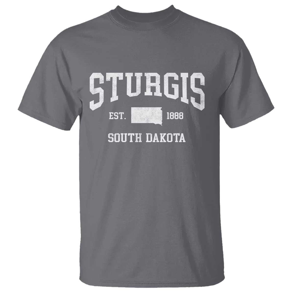 Sturgis South Dakota Est 1888 T Shirt Vintage SD State Map Pride TS11 Charcoal Print Your Wear