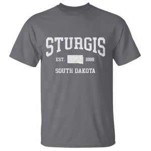 Sturgis South Dakota Est 1888 T Shirt Vintage SD State Map Pride TS11 Charcoal Print Your Wear