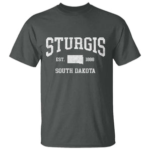 Sturgis South Dakota Est 1888 T Shirt Vintage SD State Map Pride TS11 Dark Heather Print Your Wear