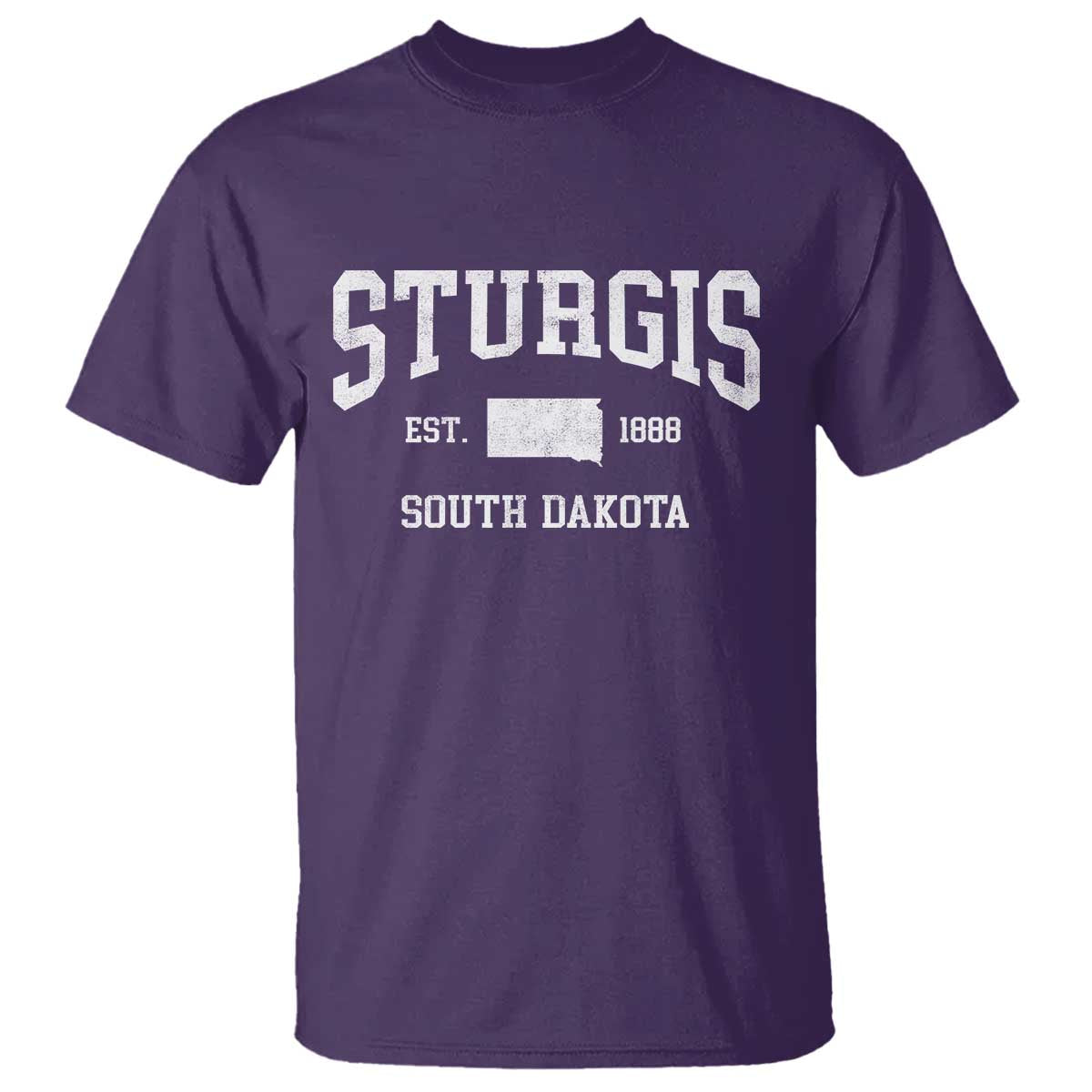 Sturgis South Dakota Est 1888 T Shirt Vintage SD State Map Pride TS11 Purple Print Your Wear