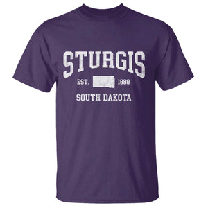 Sturgis South Dakota Est 1888 T Shirt Vintage SD State Map Pride TS11 Purple Print Your Wear