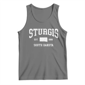 Sturgis South Dakota Est 1888 Tank Top Vintage SD State Map Pride TS11 Black Heather Print Your Wear