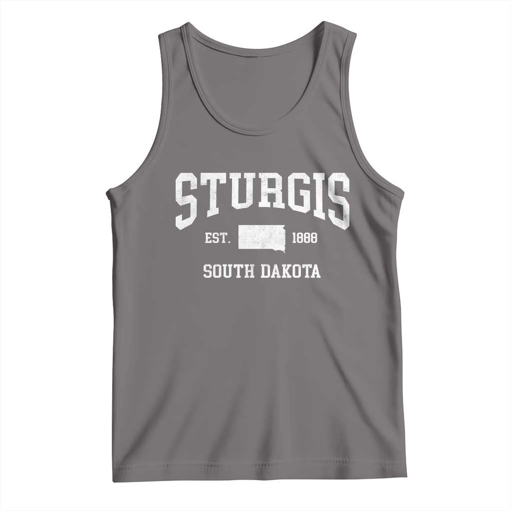 Sturgis South Dakota Est 1888 Tank Top Vintage SD State Map Pride TS11 Deep Heather Print Your Wear